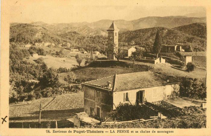 14. Environs de Puget-Théniers - LA PENNE et sa chaîne de montagnes
