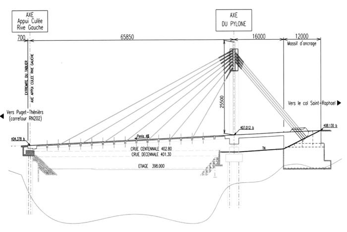 Plan du Pont de Puget-Théniers.