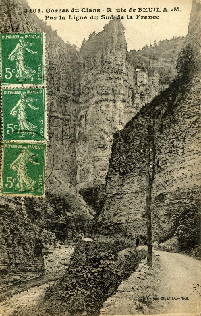 3403 -  Gorges du Cians - Route de Beuil (A.-M.) par la Ligne du Sud de de La France