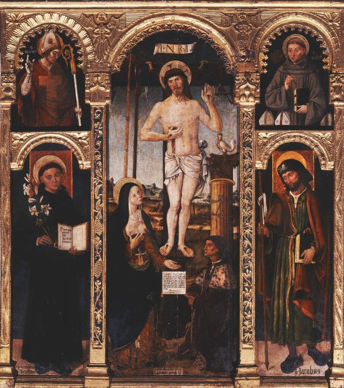 Retable Notre-Dame du Bon Secours, Puget-Théniers, Antoine Ronzen, 29 juillet 1525. Cliché Graniou, Michel.